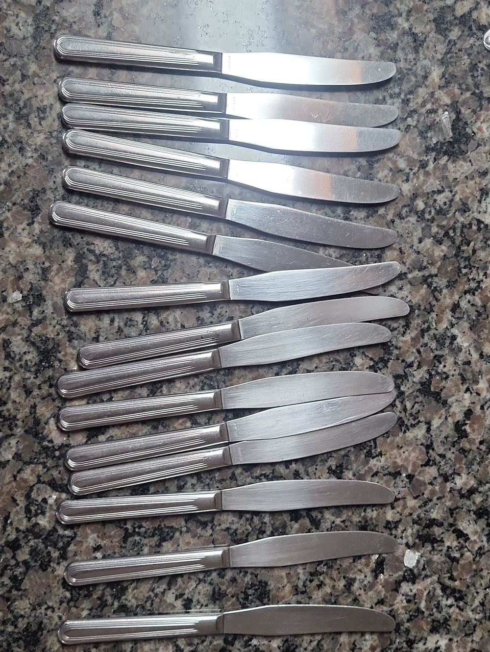 Stainless Steel Dinner Knife Set - Silver set of 15 used